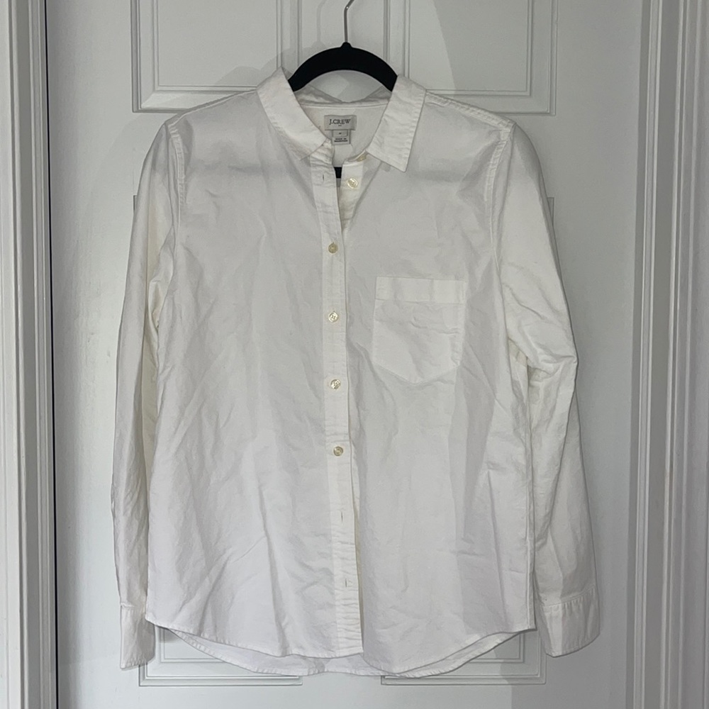 J. Crew White Oxford Shirt